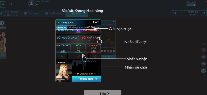 Với các hướng dẫn trực quan, anh em có thể dễ dàng chơi ngay trò chơi Debet này mà không cần lo lắng
